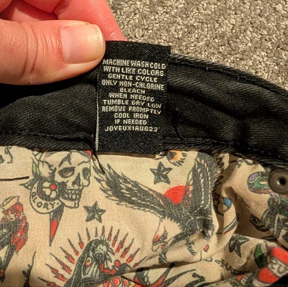 Ed Hardy Black Flared Jeans with Tiger Embroidery - 32 - Picture 8 of 13